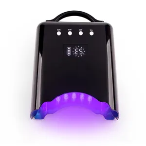 2024 regalo de Navidad Misbeauty nuevo diseño Pro Cure Color degradado recargable inalámbrico grande Dual 78W LED UV lámpara de uñas portátil
