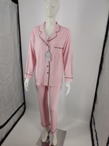 <span class=keywords><strong>Pigiama</strong></span> da <span class=keywords><strong>Donna</strong></span> a Maniche Corte con Pantaloncini, Abbigliamento da Notte Traspirante in <span class=keywords><strong>Viscosa</strong></span> di Bambù, Colore Personalizzabile Marrone Nude - Product Image 5