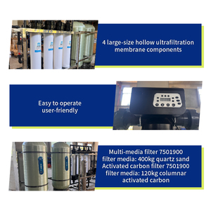 Système de purification d'eau par ultrafiltration industrielle à grande échelle en acier inoxydable de 8 tonnes, capacité de production de 8000 L/heure - Product Image 5