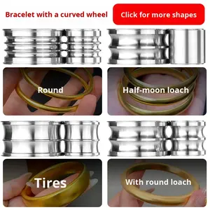European Style Manual Fast Bracelet Shaping Machine Steel for Gold Silver Jewelry <strong>Secondary</strong> Wheel Punching - Product Image 3