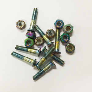 Écrous d'essieu de haute qualité, meilleures ventes, colorés ou noirs argentés, boulons de montage de pivot, vis d'écrous pour skateboard et longboard - Product Image 5