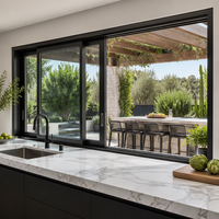 Fenêtre coulissante en aluminium Haoyue, contemporaine, grande vue, pour usage en villa