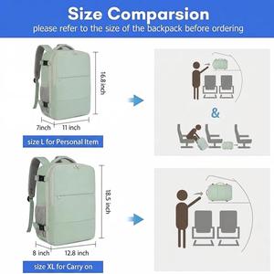 Grand sac à dos de voyage pour femme, sac à dos de cabine approuvé par les compagnies aériennes, sac à dos imperméable pour ordinateur portable 17 pouces, sac de voyage pour week-end - Product Image 4