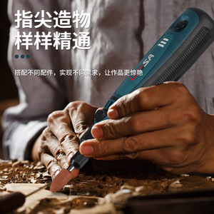 LUNESA Mini Electric Grinder Rechargeable Lithium Battery 3-Speed Adjustable For Polishing Engraving Drilling Cutting - Product Image 2