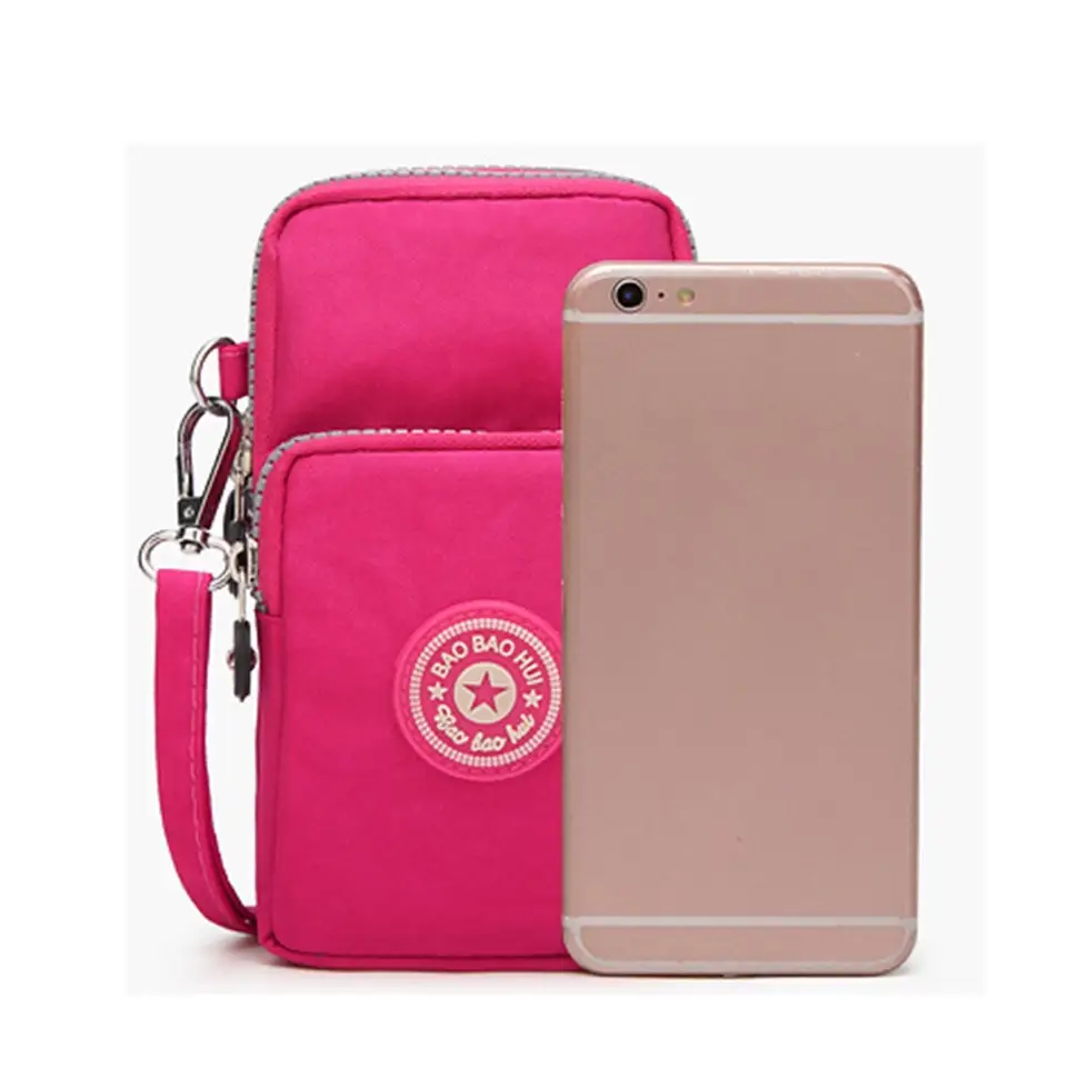 Custom Small Crossbody Bag Smartphone Wallet Cell Phone Purse,Lightweight arm Minibag Crossbody Mini Nylon Phone Bag for women