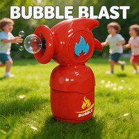 Machine à bulles électrique en forme de poteau d'incendie pour enfants, jouet à bulles automatique avec lumière, cadeau pour fêtes en extérieur