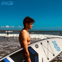 Planche de paddle gonflable électrique de style planche de surf 10'6'' en PVC Drop Stitch de 15 cm d'épaisseur, étanche, écologique pour enfants