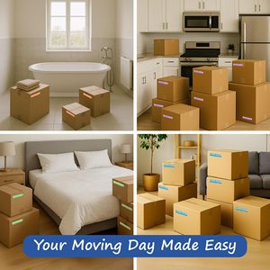 5 Color Coded 250Pcs <b>Moving</b> Labels For Single Bedroom Fragile Stickers Apartment Wardrobe <b>Box</b> <b>Moving</b> Packaging Supplies - Product Image 3
