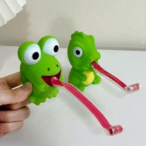 Novelty Sticky Tongue Frog Squeeze <b>Toy</b> Funny Stress Relief Gift Children Adult <b>Desk</b> Ornament - Product Image 1