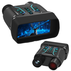 משקפי ראיית לילה דיגיטליים לציד NV2183 עם מסך גדול 4.5 אינץ', רזולוציית 4K, 36 מגה פיקסל, אינפרא אדום, זום X8, סוללה 4000mAh, טווח 350-400 מטר, 7 רמות בהירות - Product Image 1