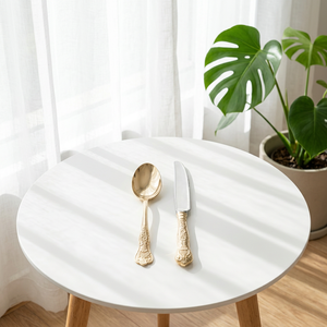 Ensemble de couverts vintage en métal, cuillère et couteau, finition miroir haute brillance, résistant à la rouille, ustensiles de table pour mariage - Product Image 3