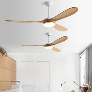 Factory Direct: ventilateur de plafond européen élégant en bois massif de 52 pouces avec conversion de fréquence et télécommande - Product Image 4