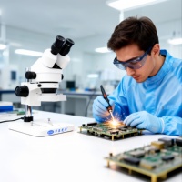 Microscope stéréoscopique zoom EOC 7x-45x, 100 mm WD, IP53, OEM pour soudure de circuits imprimés, semi-conducteurs, bijoux, inspection de modules optiques