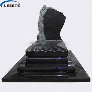 Новый натуральный черный памятник камень гранит в форме сердца надгробие птица - Product Image 3