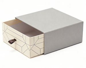 Luxury Recycled Paper Square Sliding Magnetic Closure Packaging Box UV Coated Earring Ring Pendant Jewelry Gift Drawer Box Foam - Product Image 4