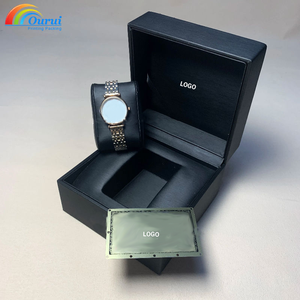 Factory Direct Luxury Black PU leather <b>watch</b> box Custom logo <b>watch</b> <b>case</b> Men and women gift packaging Single <b>watch</b> <b>case</b> - Product Image 1