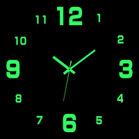 Jam Dinding Digital 3D Akrilik DIY 40/90/130CM Tanpa Bingkai, Stiker Jam Dinding Senyap untuk Dekorasi Ruang Tamu, Kamar Tidur & Kantor