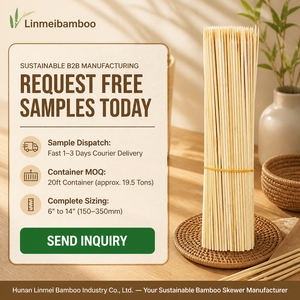 Brochetas de Bambú Resistentes para Barbacoa con Palitos Lisos de Grado Alimenticio, Brochetas para Shish Kebab para Asar Carne Comercialmente - Product Image 1