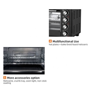 <span class=keywords><strong>Four</strong></span> <span class=keywords><strong>Électrique</strong></span> de Cuisine de 28L avec 2/3 Plaques Chauffantes, <span class=keywords><strong>Four</strong></span> <span class=keywords><strong>Électrique</strong></span> avec Rôtissoire et Gril pour Usage Domestique - Product Image 5