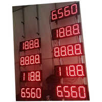 Module numérique à 7 segments LED de 12 pouces, couleur rouge, pour affichage du prix de l'essence, panneaux LED, prix de l'essence, télécommande