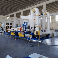 Nettoyeur de graines combiné en Chine avec table de gravité du système d'air et niveleuse à tamis vibrant