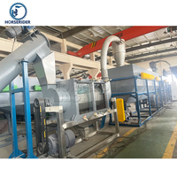 Usine de recyclage automatique de bouteilles PET Horserider avec broyeur, laveuse, sécheuse et moteur, capacité de 3000 kg/h