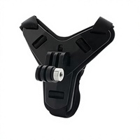 Support de mentonnière pour casque de moto en ABS, compatible avec les caméras sportives, sangle universelle durable, accessoires de vélo, personnalisation du logo/emballage disponible