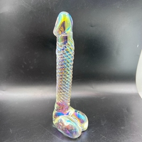 Godes en verre cristal coloré masturbateur féminin grand pénis érotique Anal godemichet Anal jouets sexuels pour homme femme Gay