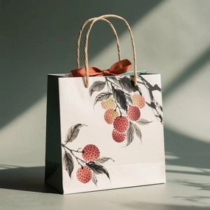 Sacs en papier blanc écologique personnalisé pour l'alimentation et le café avec impression offset et laminage - Product Image 2