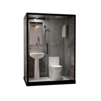 Salle de bain préfabriquée SMC tout-en-un, cabine de douche modulaire complète avec toilettes et éclairage, module de douche modulaire