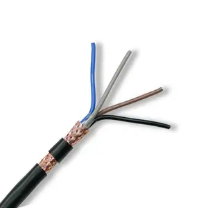 HOT Chinese factory sale RVVP Shielded Cable 2/3/4/5/6/7/8/10 Cores Bare Copper PVC Insulated Control Cable