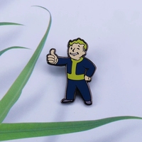 Broche en émail personnalisée Fallout 4 Vault Boy, badge métallique Burna Boy Cosplay, technique de moulage