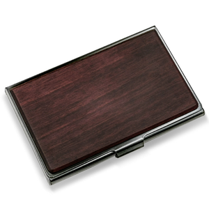 Wadah Kartu Nama Kayu Solid Dua Sisi Tempat Kartu Bisnis untuk Hadiah Promosi Kantor - Product Image 4