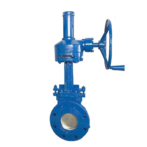 Válvula de Compuerta de Cuchilla de Alta Calidad DN150 con Volante, Tipo Brida y Tipo Lug, de Acero Fundido - Product Image 1