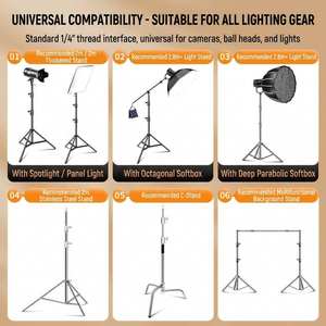 Heavy Duty Photography Light Stand Adjustable Aluminum Tripod Live Streaming Fill Light Stand Studio Flash <strong>Bracket</strong> - Product Image 6