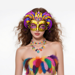 JUXINDA Carnaval Thème Fête Décoration Masques Bal De Mascarade Fournitures Mardi Gras Festival <span class=keywords><strong>Accessoires</strong></span> - Product Image 1