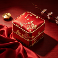 Vente en gros usine : Coffret de bijoux de luxe en brocart de soie chinois à motifs floraux, multicolore, pour bagues, colliers et boucles d'oreilles, idéal pour mariages et festivals