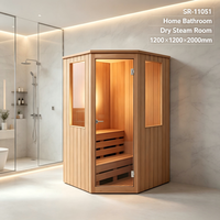 Sauna infrarouge en bois de cèdre de luxe, best-seller pour la maison et le bien-être, avec porte en verre trempé de 8 mm