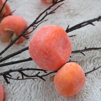 Cabang Pohon Buah Kesemek Sutra 90cm Ramah Lingkungan Dekorasi Halloween Natal Rumah Hotel Fotografi Lembut