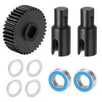 Pièces de voiture RC L Mini-B 1/16 : Bloc d'arbre à roulement métallique, Plaque d'engrenage, Adaptateur de direction, Support fixe pour personnalisation par les amateurs