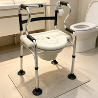 Chaise de douche médicale durable certifiée CE avec embouts en caoutchouc antidérapants, unisexe, pour la sécurité des personnes âgées dans la salle de bain, garantie 1 an