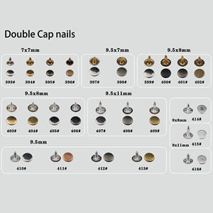 Remache de metal de níquel con pasador de tapa de doble cúpula <span class=keywords><strong>para</strong></span> bota de zapatos de mujer <span class=keywords><strong>para</strong></span> prendas y bolsos de cuero Remaches decorativos de tacón superior - Product Image 6