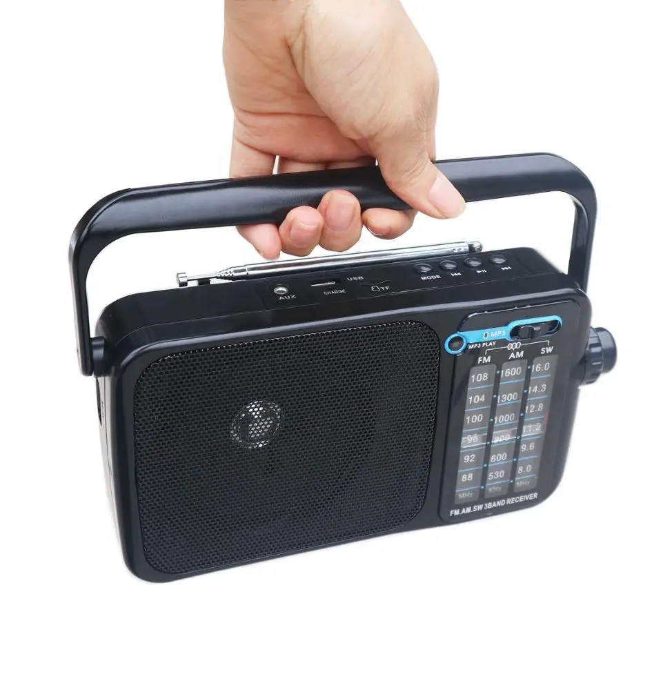 MP3スピーカー付きポータブル充電式AM/FMラジオ