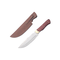 Couteau de chasse à lame fixe en acier à haute teneur en carbone, couteau de survie plein pied pour le camping et le bushcraft, avec manche, vente en gros d'usine
