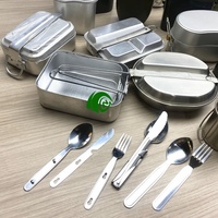 KANGO Kit de désordre de camping professionnel en acier inoxydable-Batterie de cuisine compacte et robuste pour kit de désordre de camping
