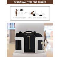 Sac à dos de voyage 40L approuvé par les compagnies aériennes avec USB et 3 cubes de rangement, imperméable, antivol, compatible avec ordinateur portable 17,3 pouces pour hommes et femmes