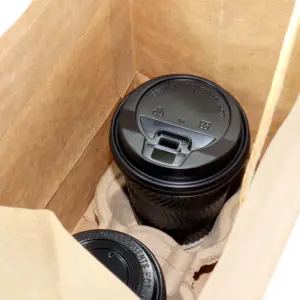 JIANI製造カスタムプリントロゴ使い捨てリップルウォールコーヒーコンテナプラスチック蓋付きホットコーヒー紙コップ