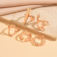 Bague Géométrique en Alliage Électroplaqué pour Femme et Homme, Style Minimaliste de Luxe, Bagues de Couple, Bijoux de Mode en Gros