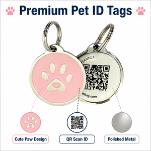 Targhetta identificativa QR Code per animali domestici, in metallo smaltato, personalizzabile OEM, per collare di cani e gatti, in lega di zinco, anti-smarrimento, con nome e tracciamento, portachiavi - Product Image 3