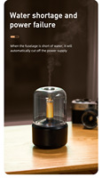 Nouvelle machine d'aromathérapie USB créative, humidificateur à la bougie, veilleuse, atmosphère hydratante, bougie simulée, flamme domestique
